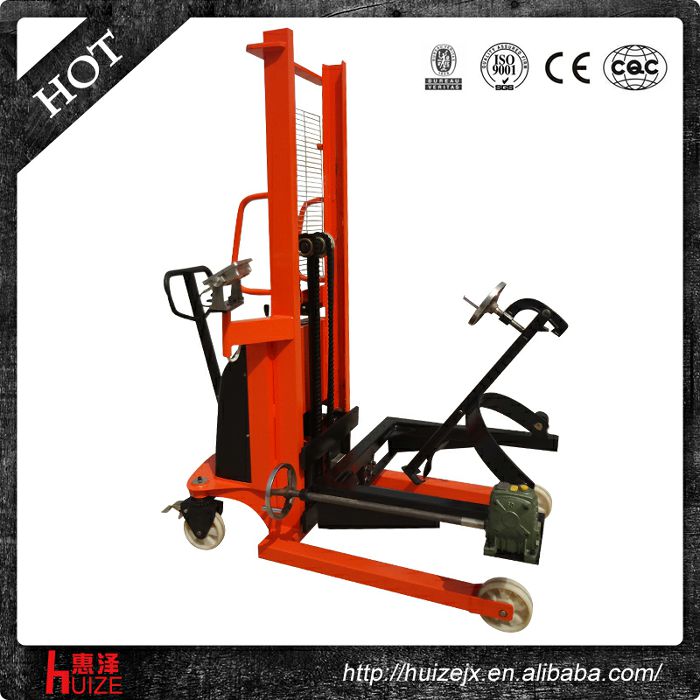 半電動(dòng)稱重油桶車(chē)（夾鐵桶，手搖翻轉(zhuǎn)倒料）2